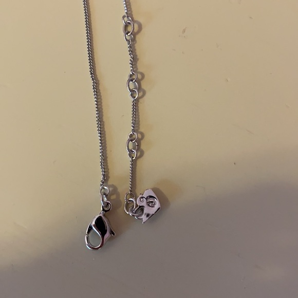 💗 Silver Swarovski Necklace With Pink Heart Pendant 💗 - Picture 3 of 3